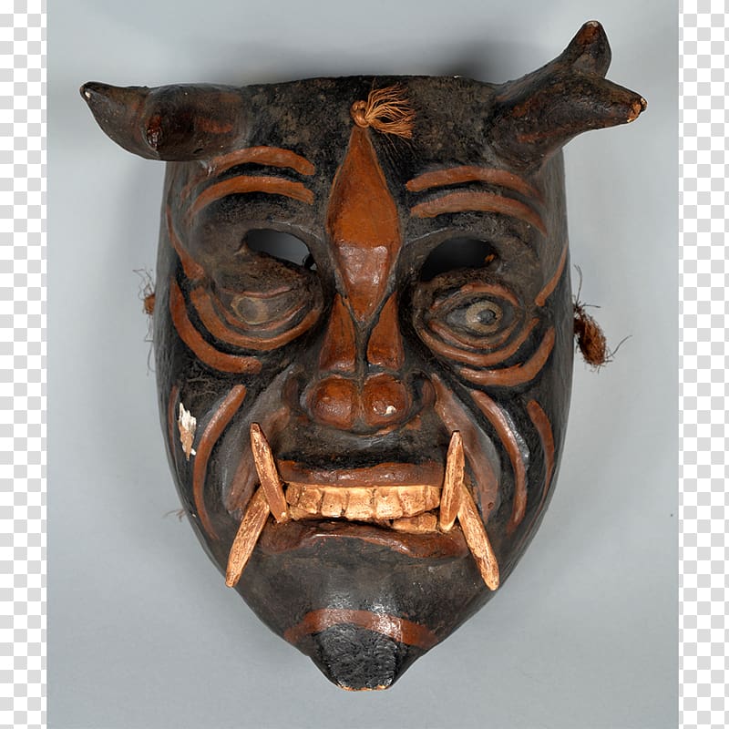 Mask Latin America Snout Face Bronze, African mask wood transparent background PNG clipart
