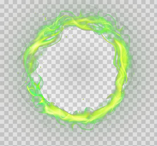 Green ring of fire illustration, Green Pattern, Green glow transparent ...