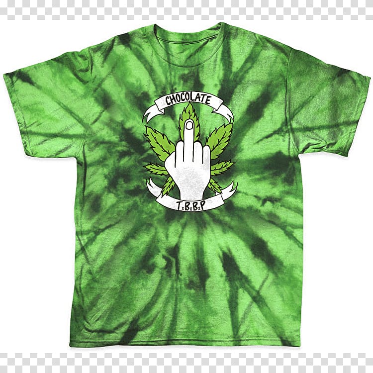 T-shirt Tie-dye Green Clothing, T-shirt transparent background PNG clipart