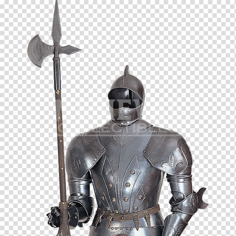 Plate armour Knight Components of medieval armour Weapon, medieval armor transparent background PNG clipart