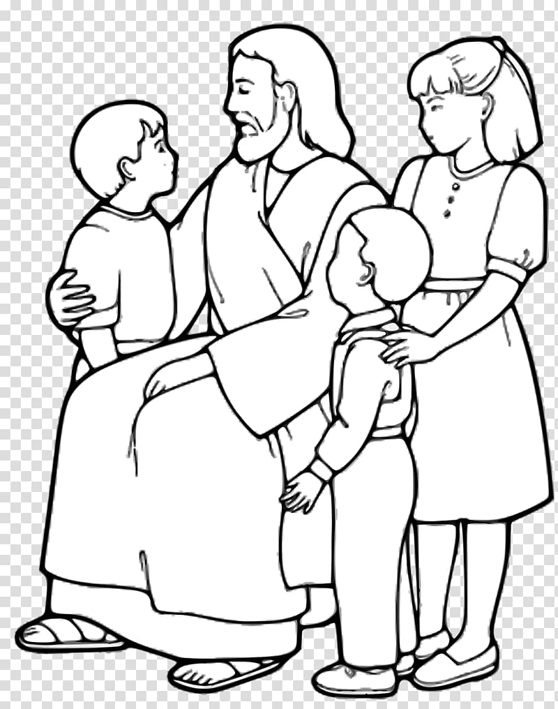 Parables of Jesus Coloring book Teaching of Jesus about little children Depiction of Jesus, child transparent background PNG clipart