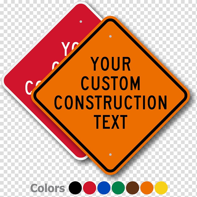 Traffic sign Roadworks Warning sign, diamond border transparent background PNG clipart