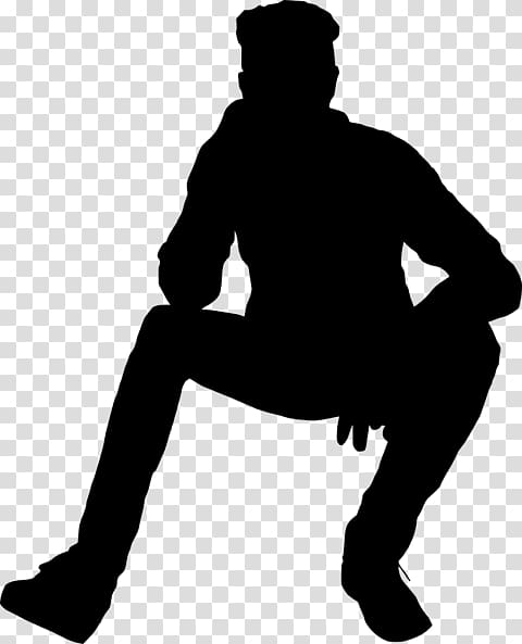 sitting people clipart silhouette