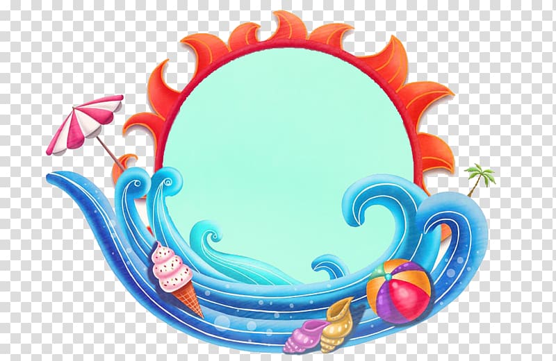 Cartoon Wind wave Sea, Creative Kids Creative transparent background PNG clipart