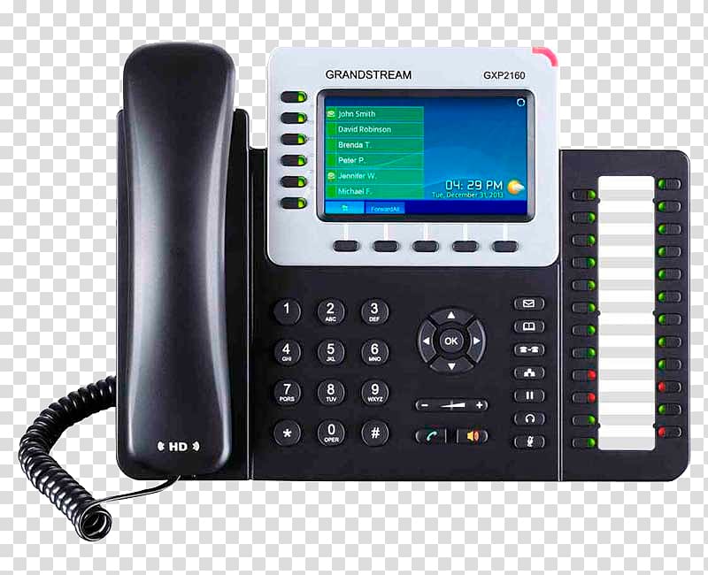 Grandstream Networks Grandstream GXP2160 VoIP phone Voice over IP Telephone, Business transparent background PNG clipart