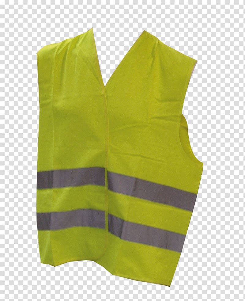 Gilets Waistcoat Sleeve Car Polyester, Yellow Vest transparent background PNG clipart