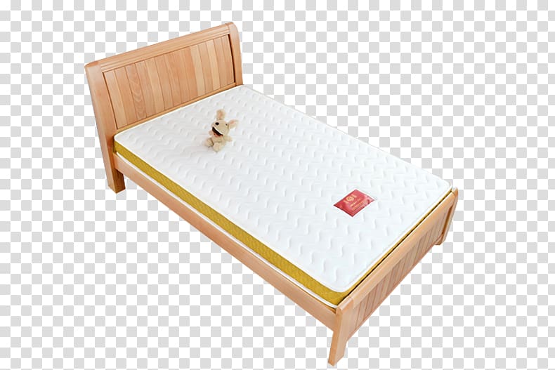 Bed frame Mattress Furniture Coir, A mattress on a single bed transparent background PNG clipart