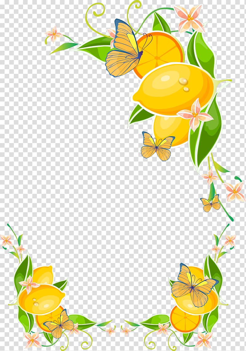 Juice Lemon , fruit border transparent background PNG clipart