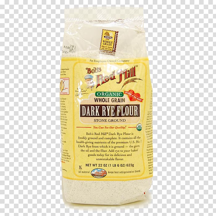 Organic food Bob\'s Red Mill Dark Rye flour Whole grain, flour transparent background PNG clipart