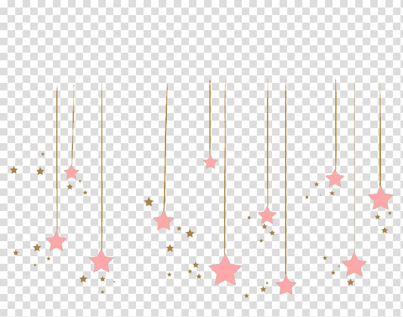 pink stars illustration, Pink Star Pendant transparent background PNG clipart