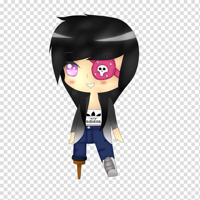 Emo Black Half Hair Over Eyes - Roblox