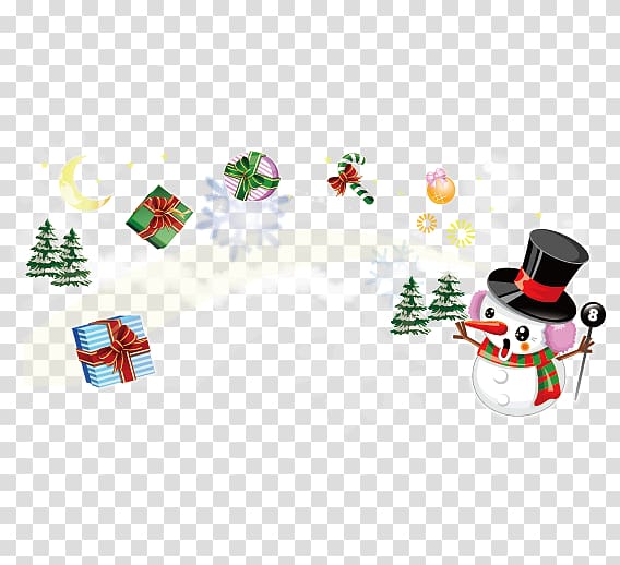 Christmas Illustration, Winter scene transparent background PNG clipart