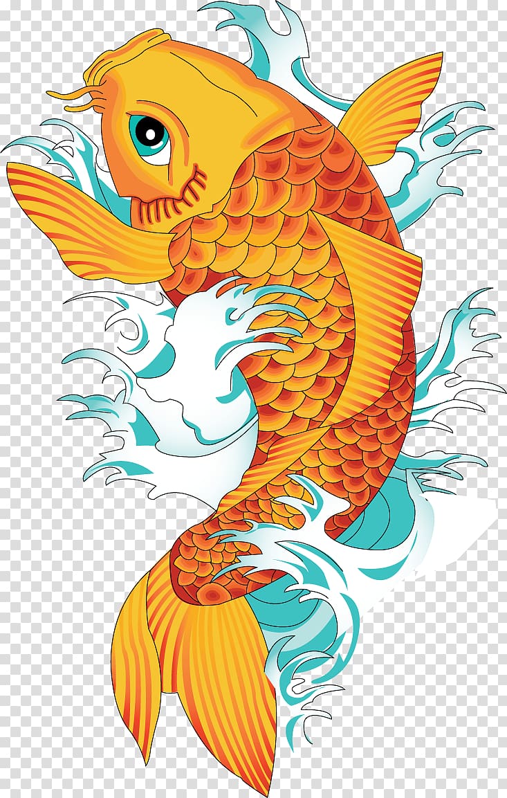 Butterfly Koi Orange Tattoo Fish, koi transparent background PNG clipart