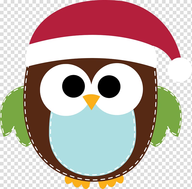 Owl Santa Claus Christmas , Specials transparent background PNG clipart