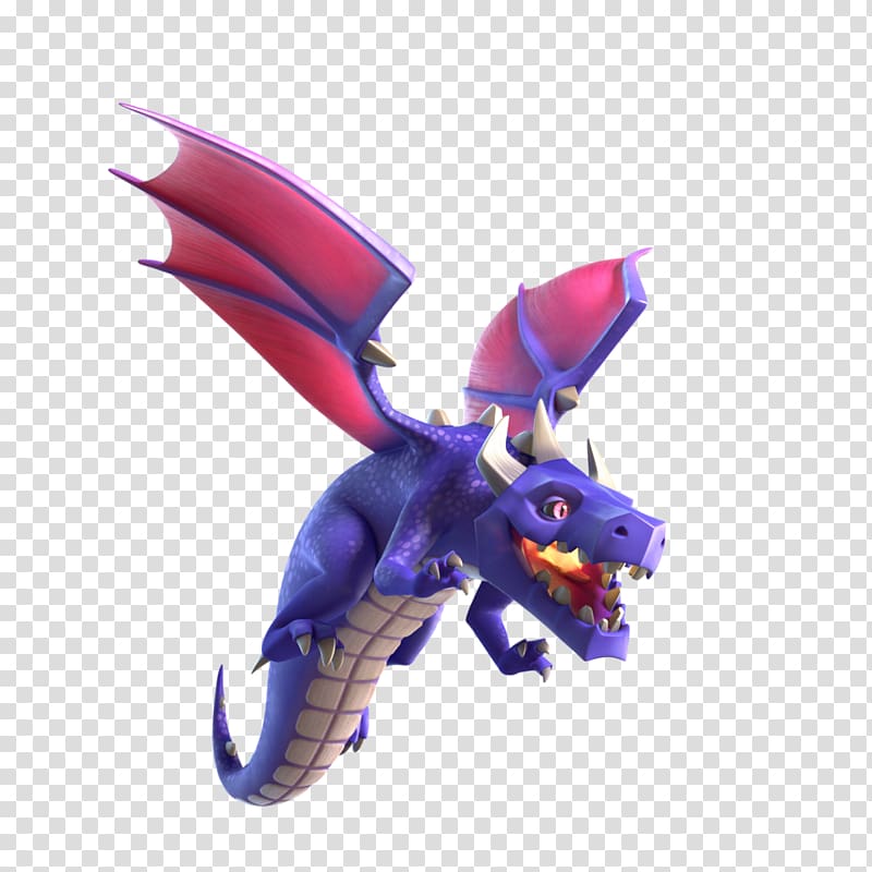 purple dragon illustration, Clash of Clans Clash Royale Dragon Supercell Game, Clash of Clans transparent background PNG clipart