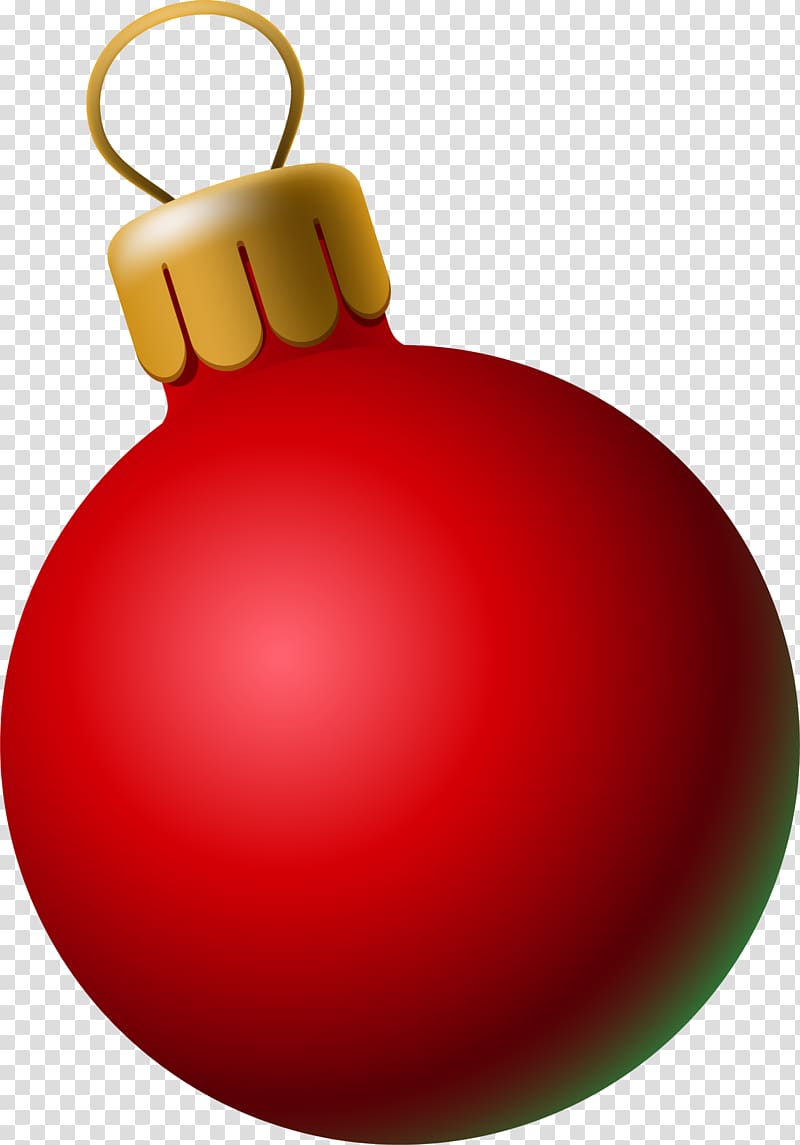 Red Ornament, Simple red ball transparent background PNG clipart