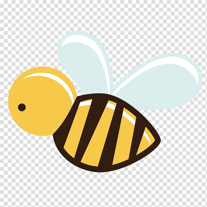 yellow and black bee illustration, Bee Insect , Cartoon Bee transparent background PNG clipart