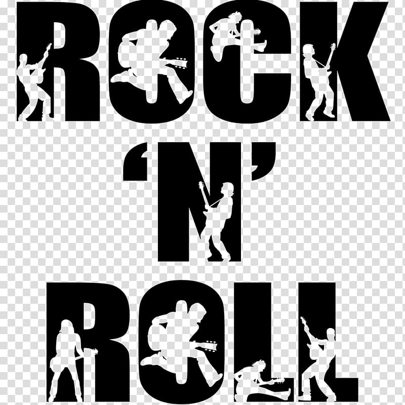 rock n roll post, Rock and roll Rock music Silhouette Art, rock band transparent background PNG clipart