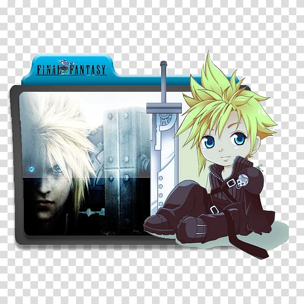 Cloud Strife Final Fantasy VII Chibi Red XIII Naruto, Chibi transparent background PNG clipart