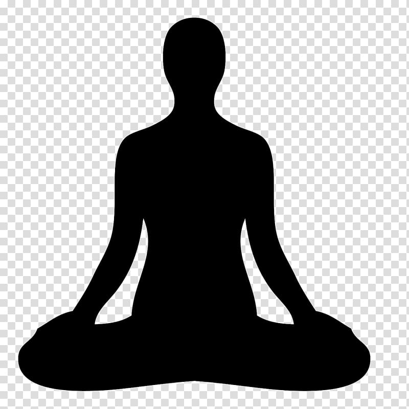 silhouette of person sitting illustration, Buddhist meditation Yoga , meditation transparent background PNG clipart