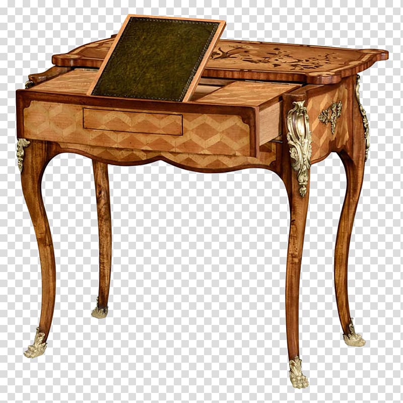 Writing desk Writing table Campaign desk Marquetry, Writing Table transparent background PNG clipart