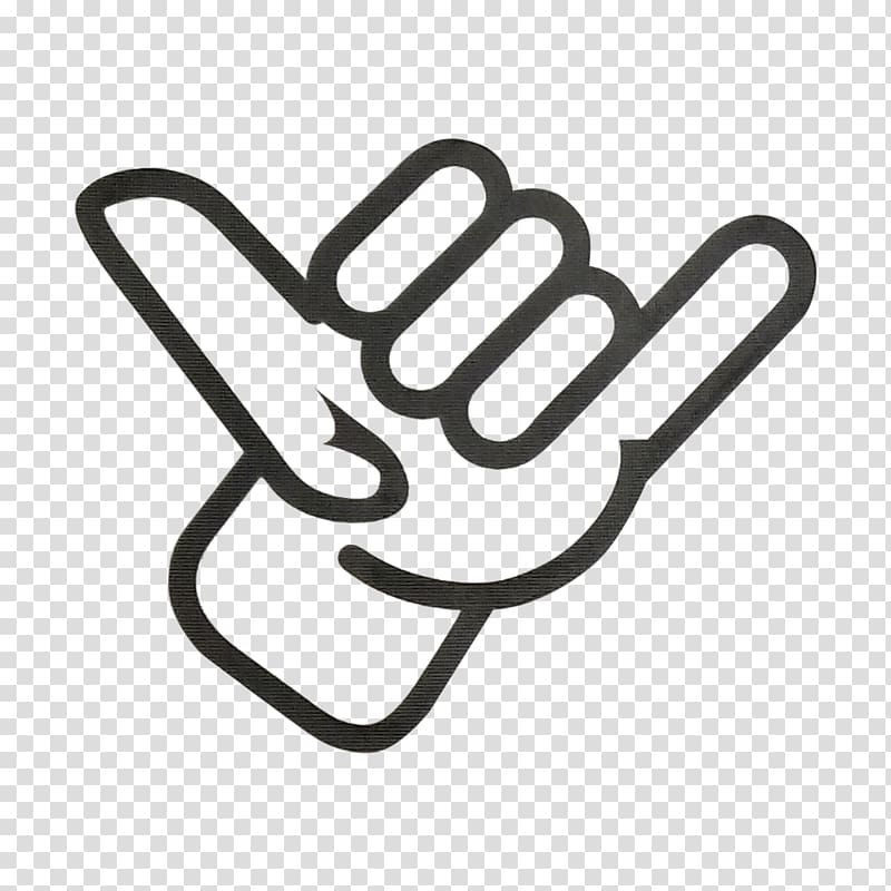 Shaka sign Sticker Emoji Sign language, Hang Loose transparent background PNG clipart