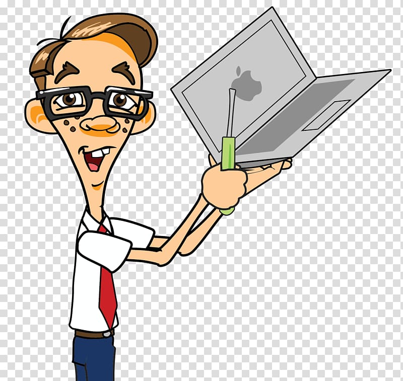 Laptop Computer repair technician Nerd , Bribery transparent background PNG clipart