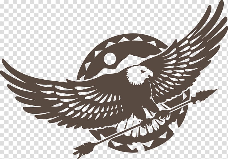 bald eagle with arrow , Eagle Decal Arrow , Eagle Archery transparent background PNG clipart