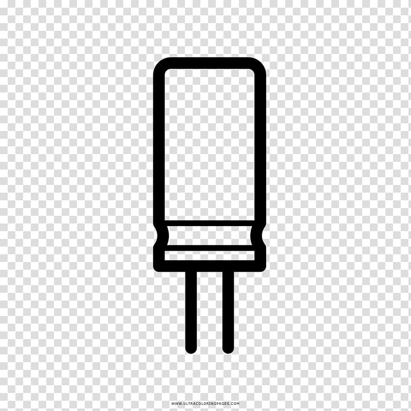 Variable capacitor Drawing Electrolytic capacitor Coloring book, capacitor transparent background PNG clipart