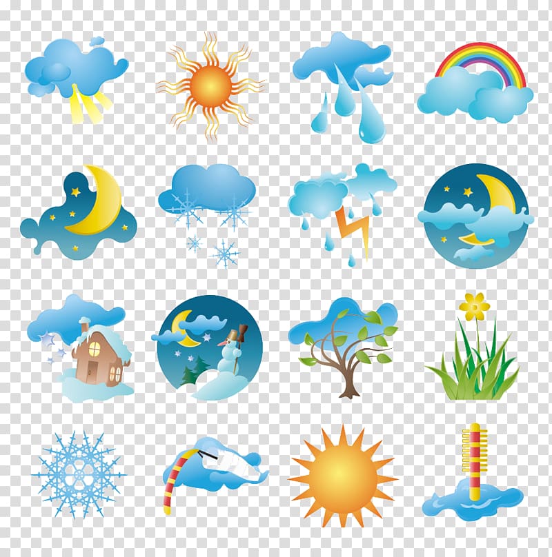 Weather Season Icon, Weather Forecast cartoon transparent background PNG clipart