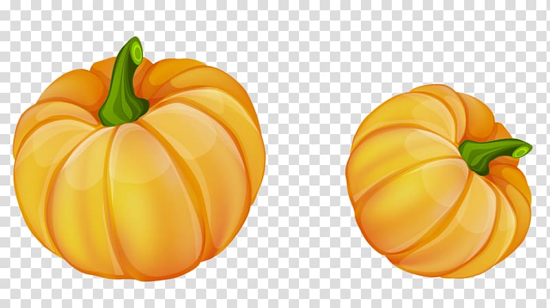two orange pumpkins illustration, Pumpkin Calabaza Winter squash Gourd Food, Pumpkins transparent background PNG clipart