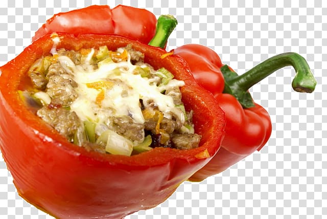 Bell pepper Stuffed peppers Vegetarian cuisine Paprika Pimiento, stuffed food transparent background PNG clipart