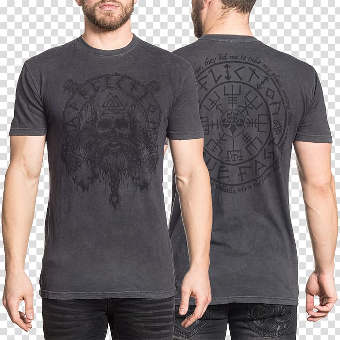 T-shirt Affliction Clothing Crew neck, T-shirt transparent background ...