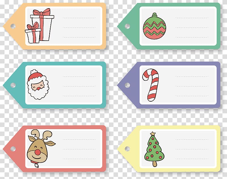 Paper Christmas gift Label, Notes material transparent background PNG clipart