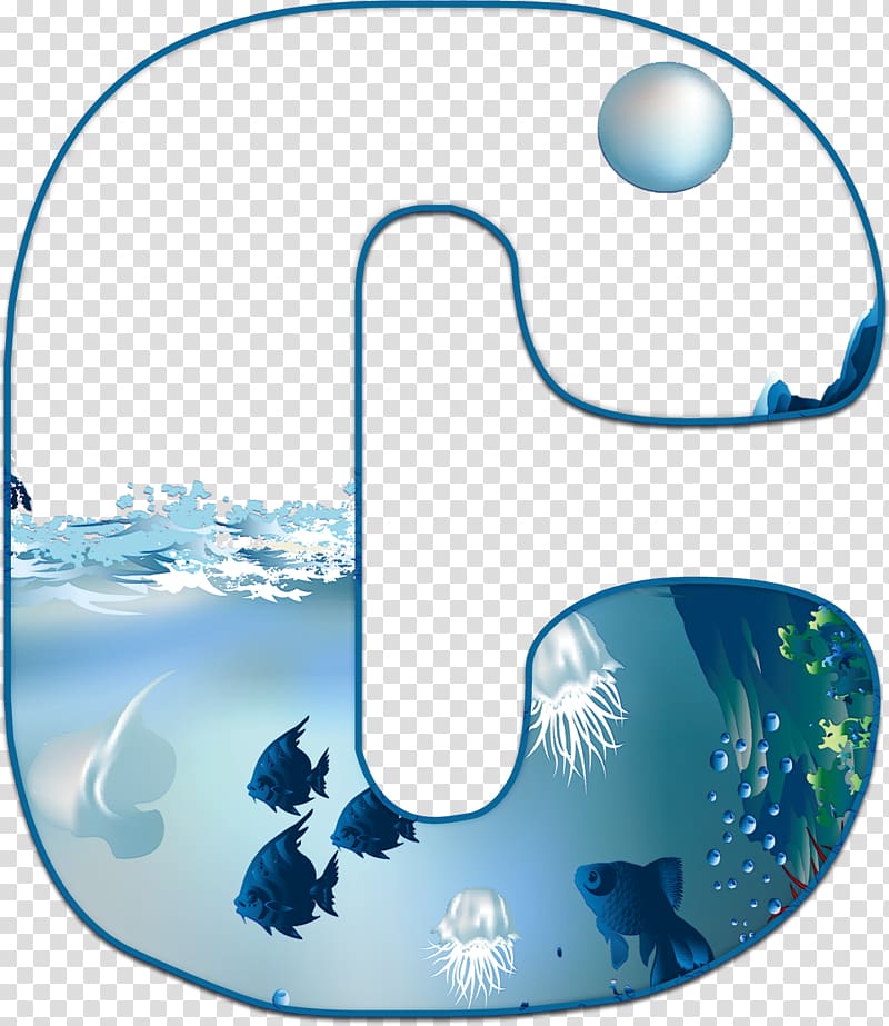 i letter in water png