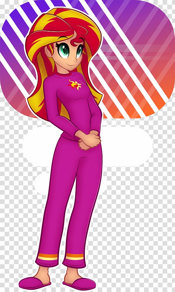 Sunset Shimmer My Little Pony: Equestria Girls Pajamas, red shimmer transparent background PNG clipart