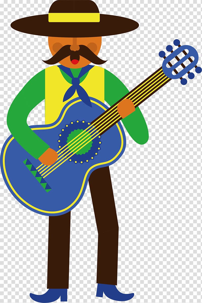 Brazil Carnival in Rio de Janeiro Icon, A guitar player transparent background PNG clipart