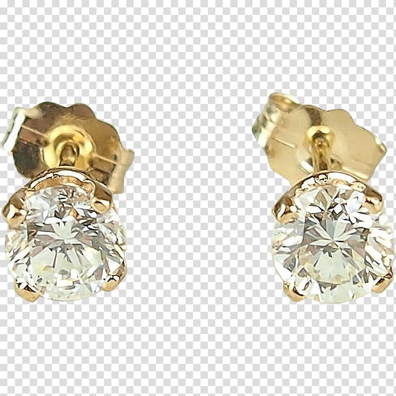 Earring Jewellery Gold Diamond Estate jewelry, diamond stud earrings transparent background PNG clipart