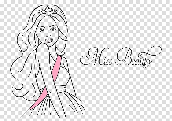 Euclidean Illustration, Hand-painted Miss Asia beautiful smile transparent background PNG clipart