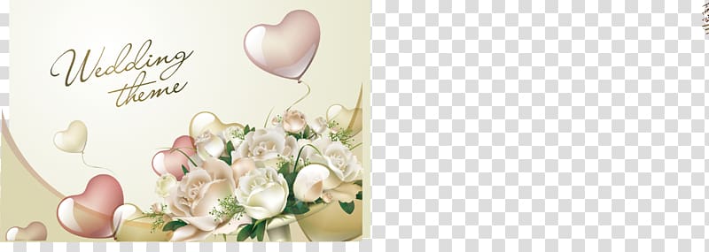 Wedding invitation Wedding ring Bride, Romantic Flowers Wedding Theme transparent background PNG clipart