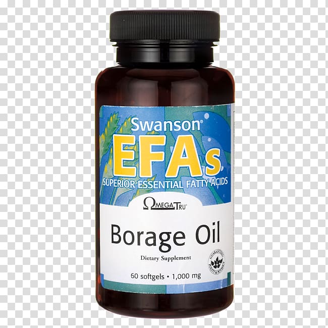 Dietary supplement Borage seed oil gamma-Linolenic acid Swanson Health Products, oil transparent background PNG clipart