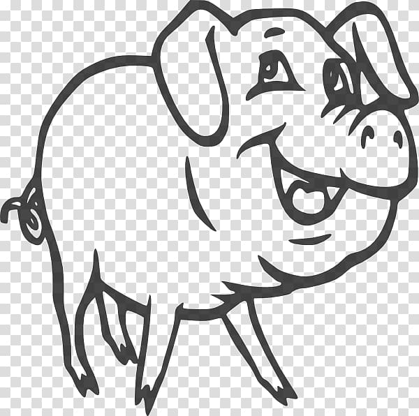 Wild boar Large White pig Black and white , others transparent background PNG clipart