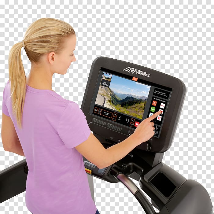 Exercise machine Life Fitness Fitness Centre Treadmill Physical fitness, 6 inches workout transparent background PNG clipart