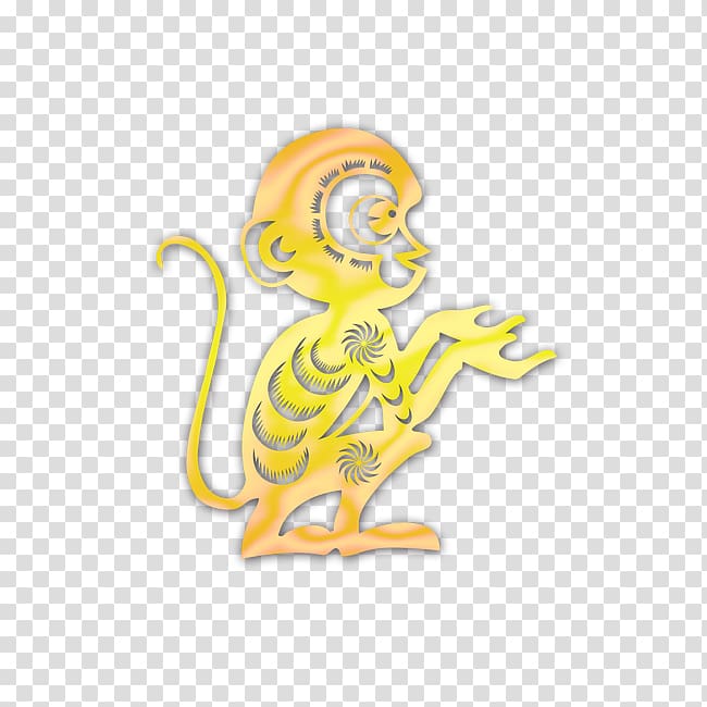 Monkey Adhesive tape Illustration, Golden Monkey transparent background PNG clipart