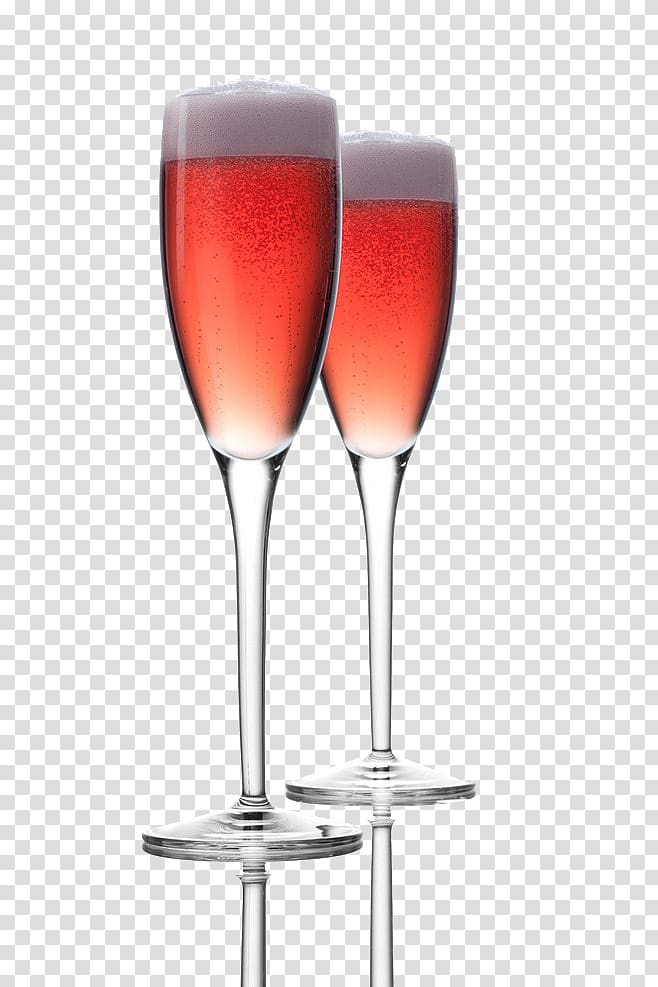 two clear champagne flutes, Champagne Kir Royale Wine cocktail, Champagne transparent background PNG clipart