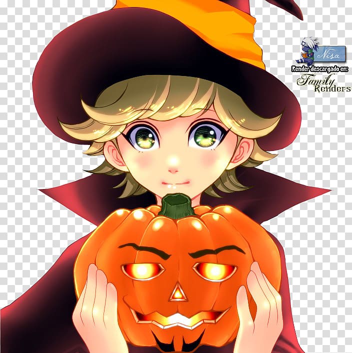 Halloween Pumpkin Legendary creature , Bunny anime transparent background PNG clipart