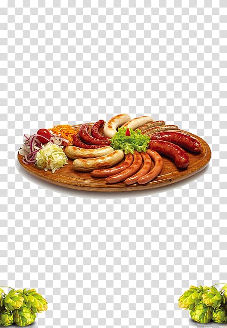 Sausage making Hot dog Barbecue Meat, Sausage transparent background PNG clipart