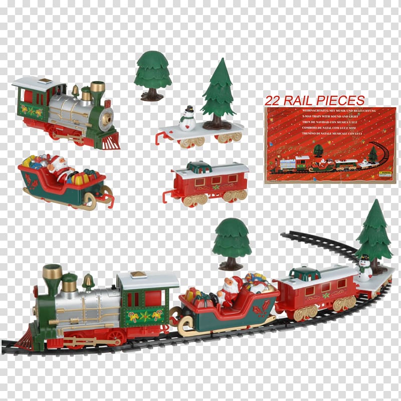 Toy Trains & Train Sets Santa Claus Passenger car Rail transport, train transparent background PNG clipart