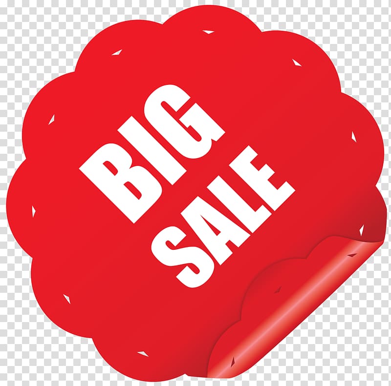 red and white big sale illustration, Sales Sticker Label , Big Sale Sticker transparent background PNG clipart