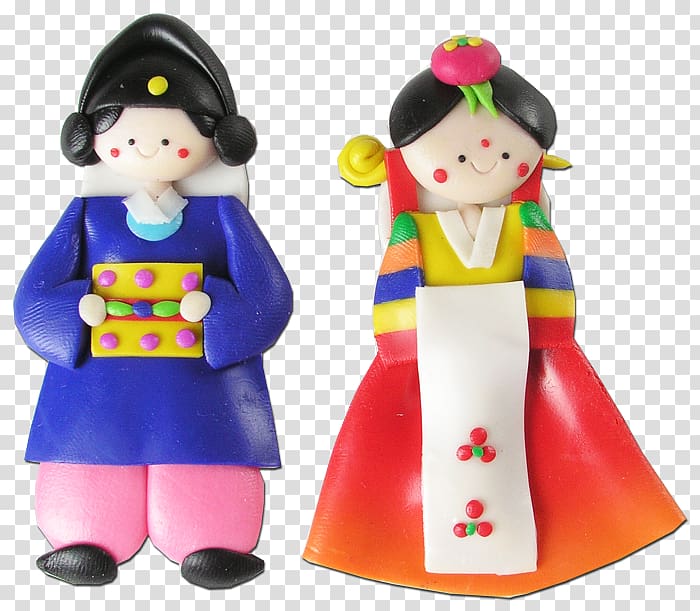 Doll Korea Refrigerator Magnets Craft Magnets Hanbok, doll crafts transparent background PNG clipart
